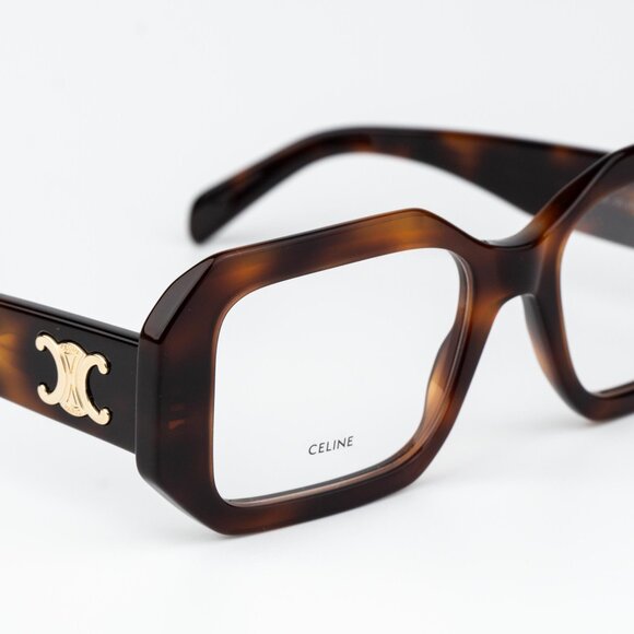 Celine TRIOMPHE Women Eyeglasses Blonde Havana Rectangle CL50155I 053 AUTHENTIC - Picture 6 of 14